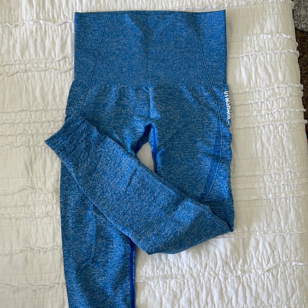 GYMSHARK blue seamless leggings